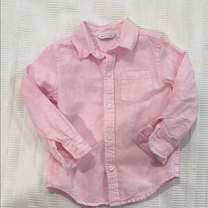 EXCELLENT CONDITION Janie and Jack Pink Button Down Shirt Long Sleeves